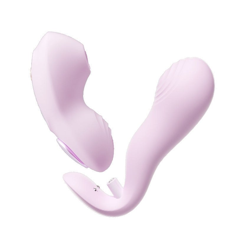 Purple silicone split design g-spot vibrator, photo 8