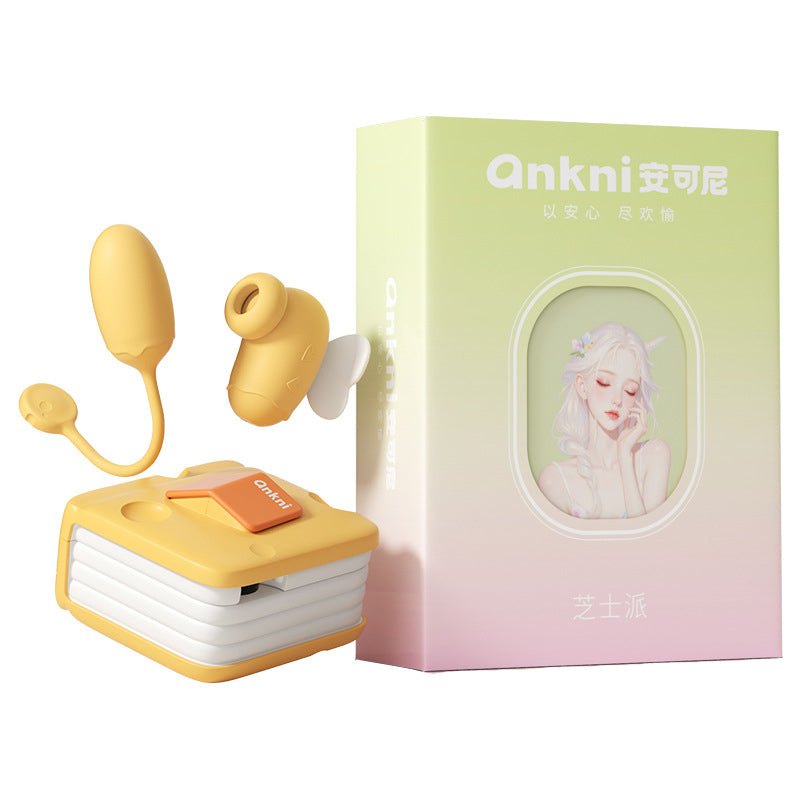 Yellow detachable suction and vibration massager, photo 6