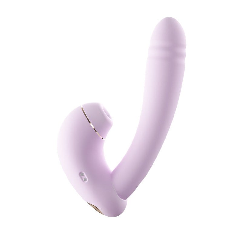 Purple split clitoral and G-spot vibrator, photo 1
