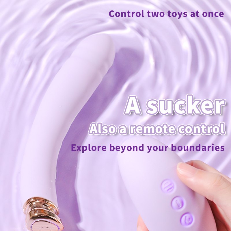 Purple split clitoral and G-spot vibrator, photo 3