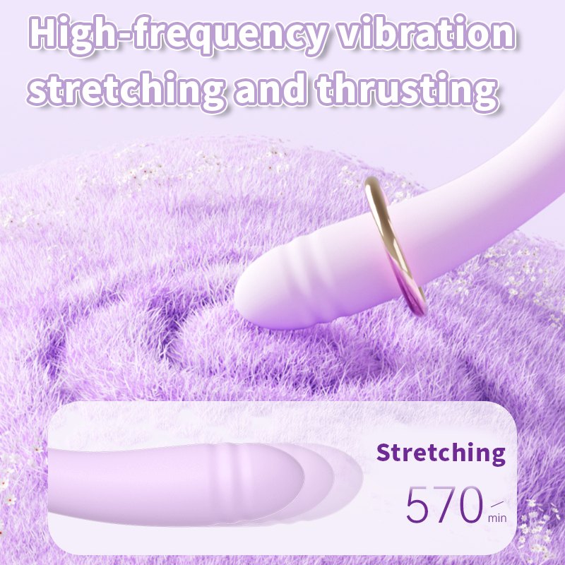 Purple split clitoral and G-spot vibrator, photo 4