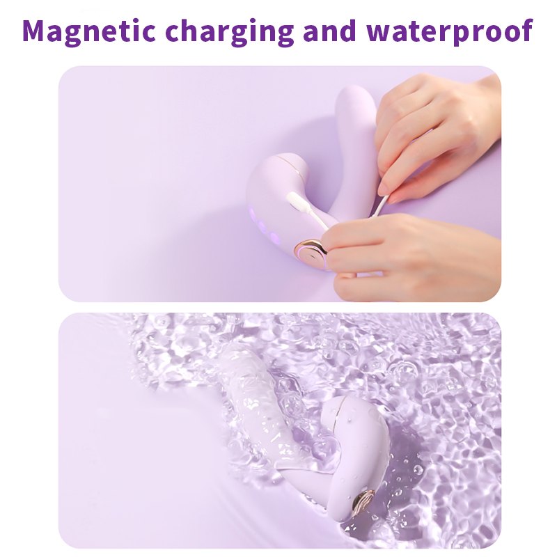 Purple split clitoral and G-spot vibrator, photo 5