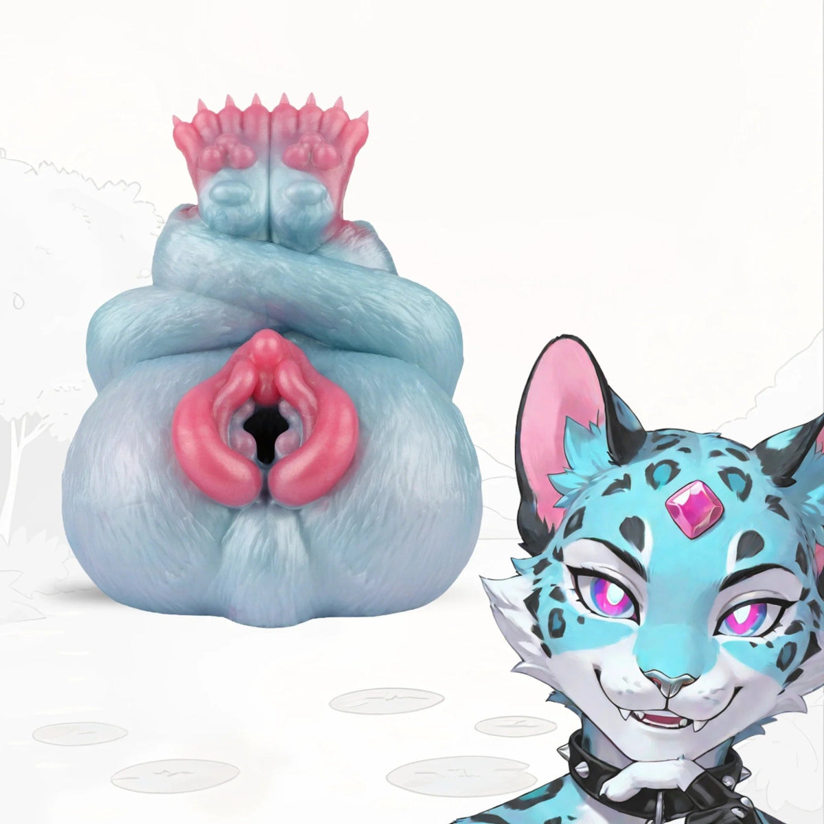 Blue leopard furry fantasy masturbator, photo 1