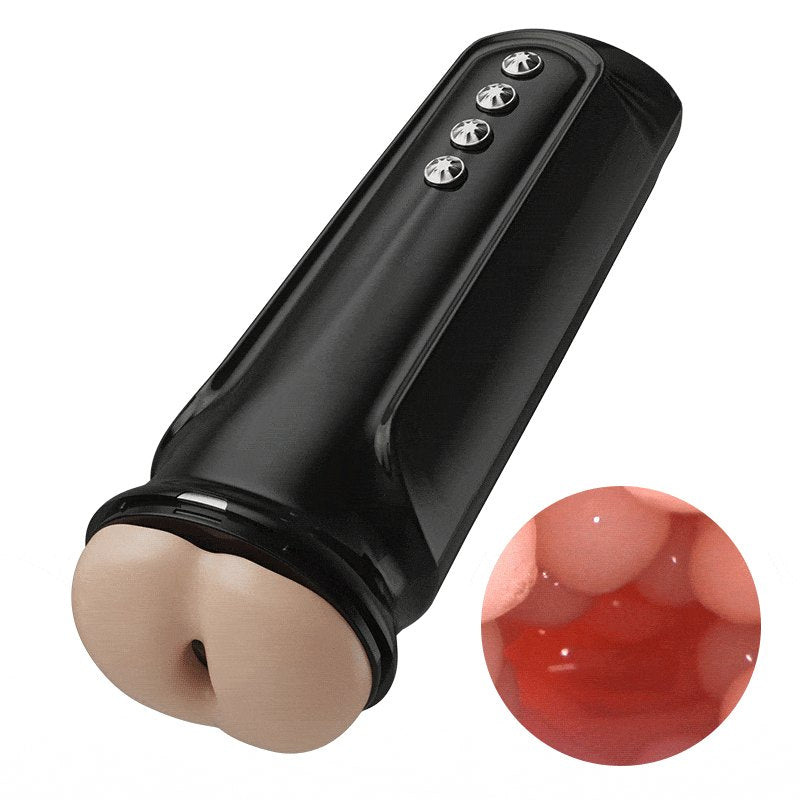 Black textured stroker cup, photo 1