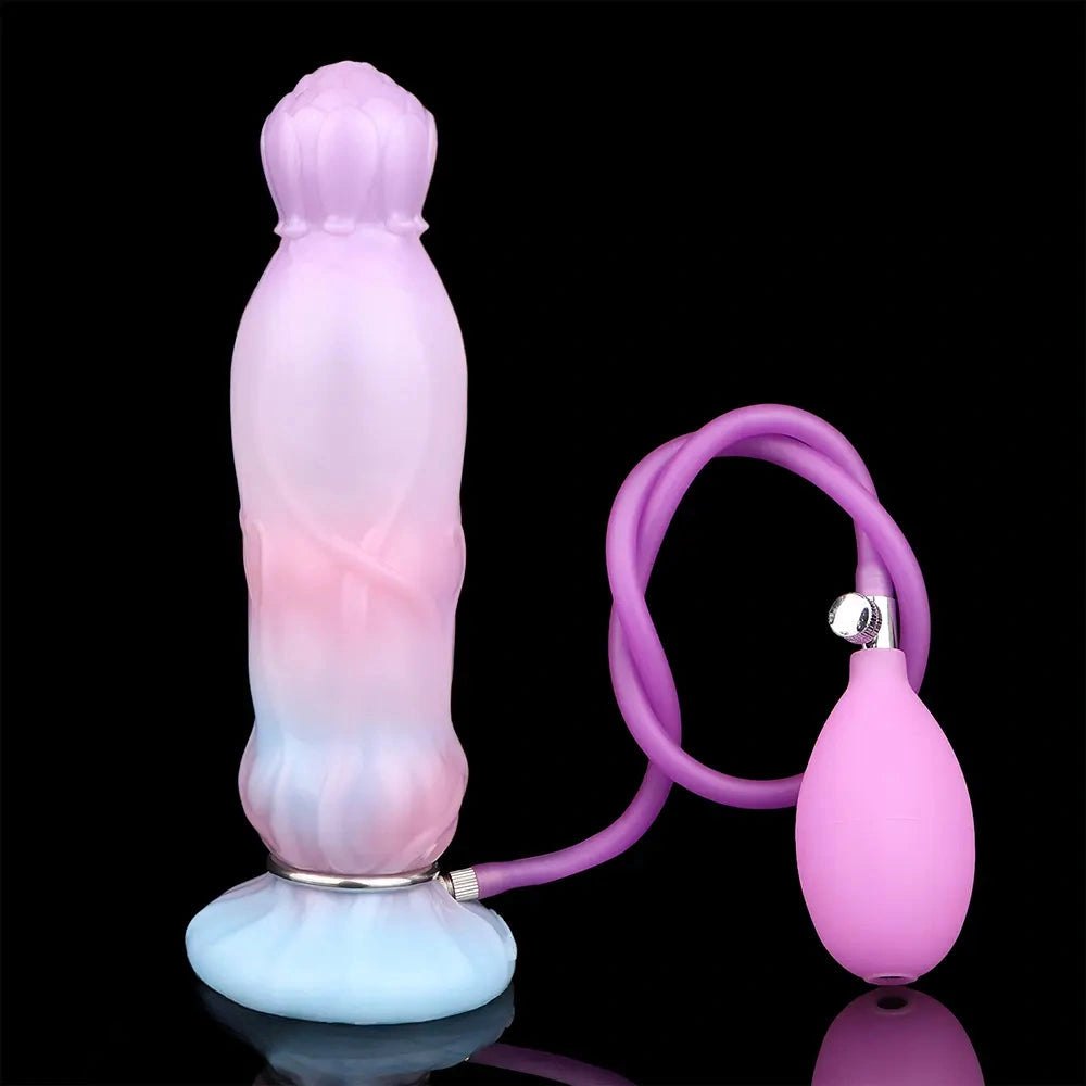 Mixed color realistic dildo with fill tube, photo 10