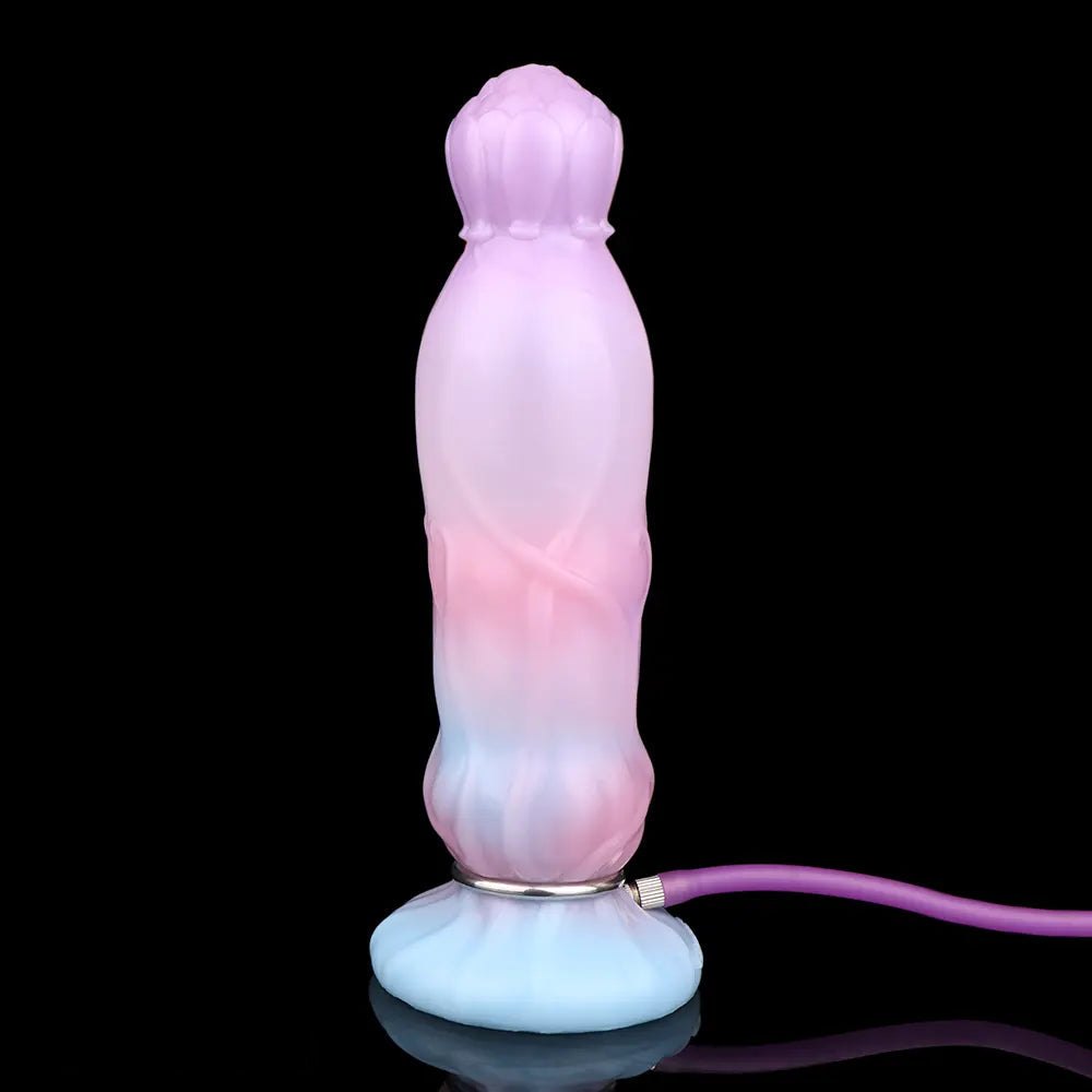 Mixed color realistic dildo with fill tube, photo 13