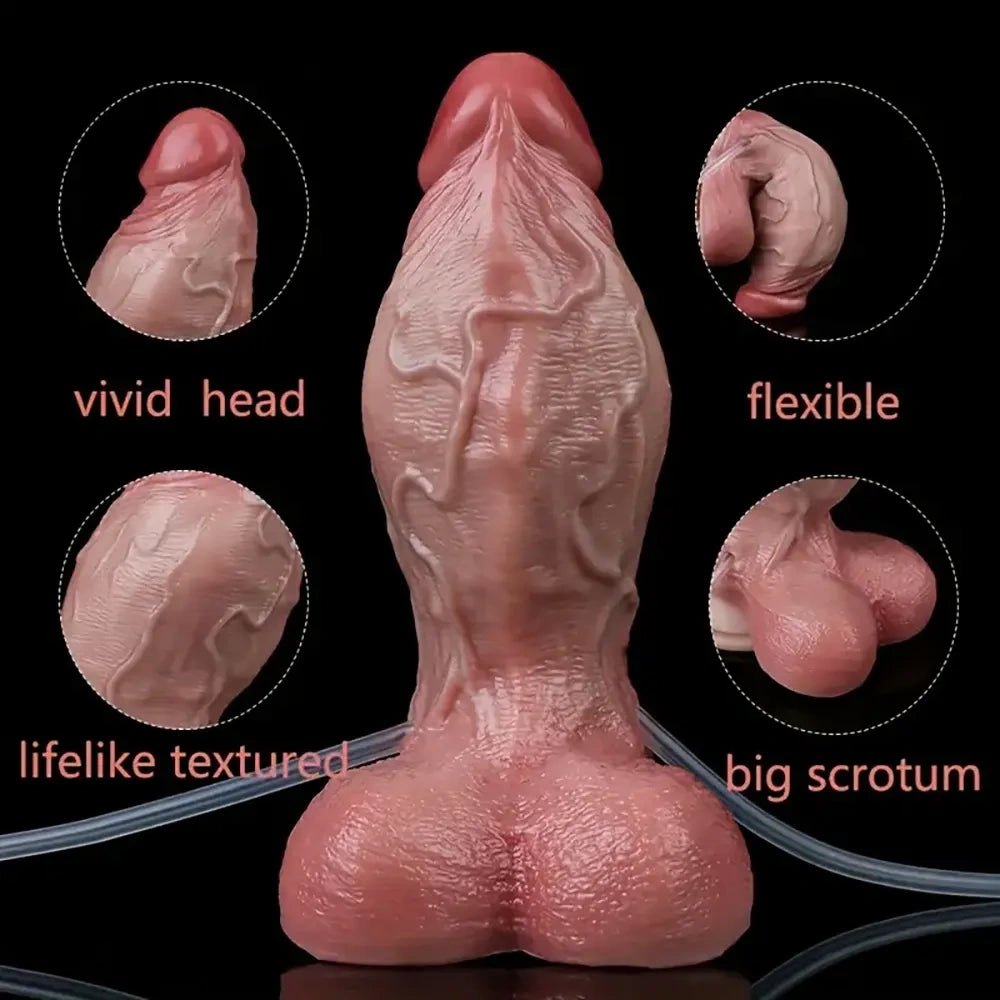Flesh silicone squirting anal dildo, photo 4