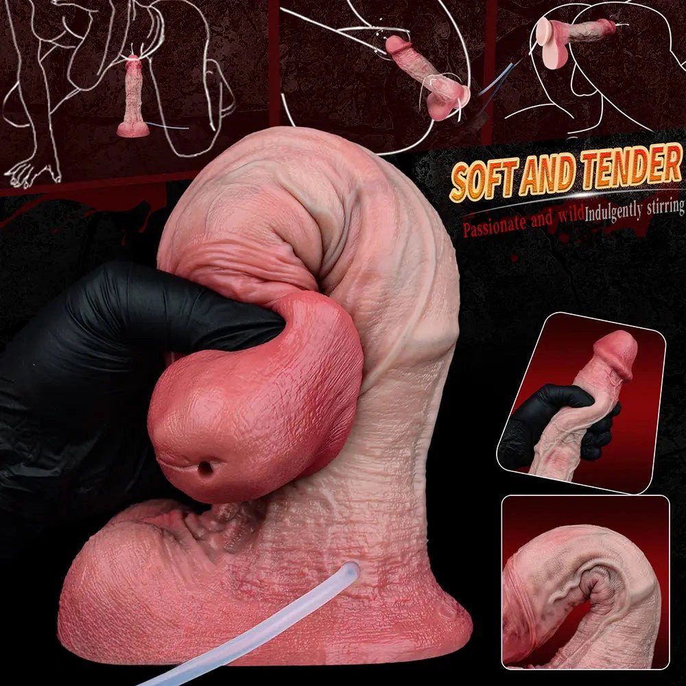 Flesh realistic squirting silicone dildo, photo 10