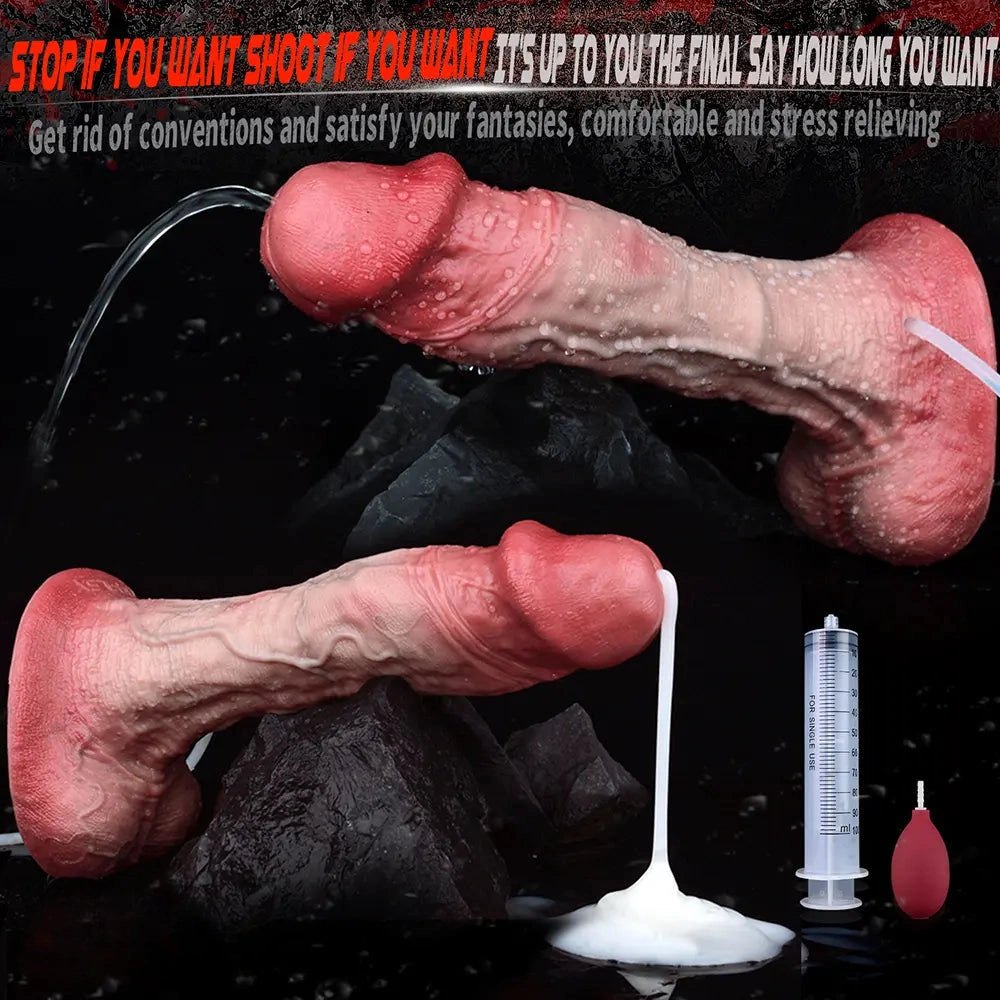 Flesh realistic squirting silicone dildo, photo 8