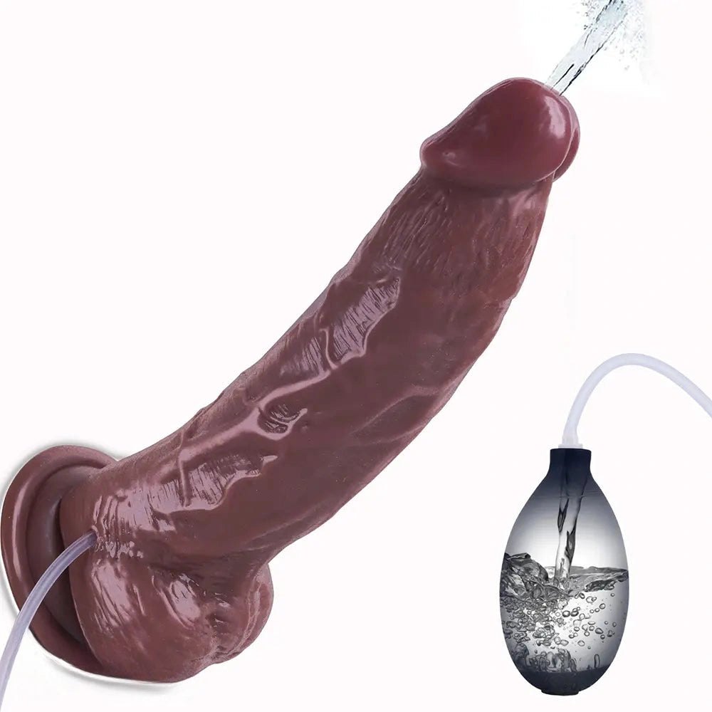 Tone squirting dildo with pump bulb, photo 11
