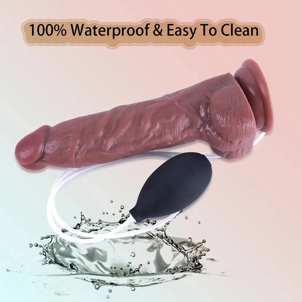 Tone squirting dildo with pump bulb, photo 13