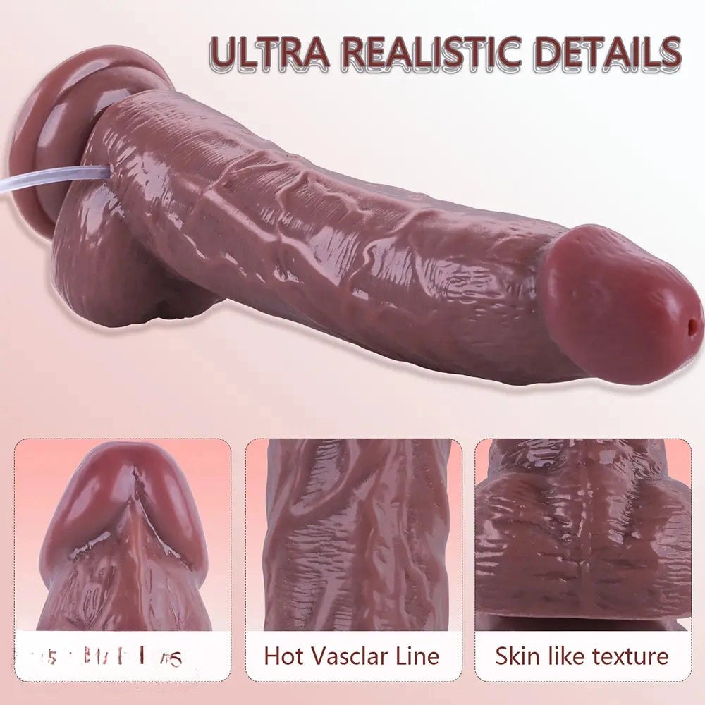 Tone squirting dildo with pump bulb, photo 14