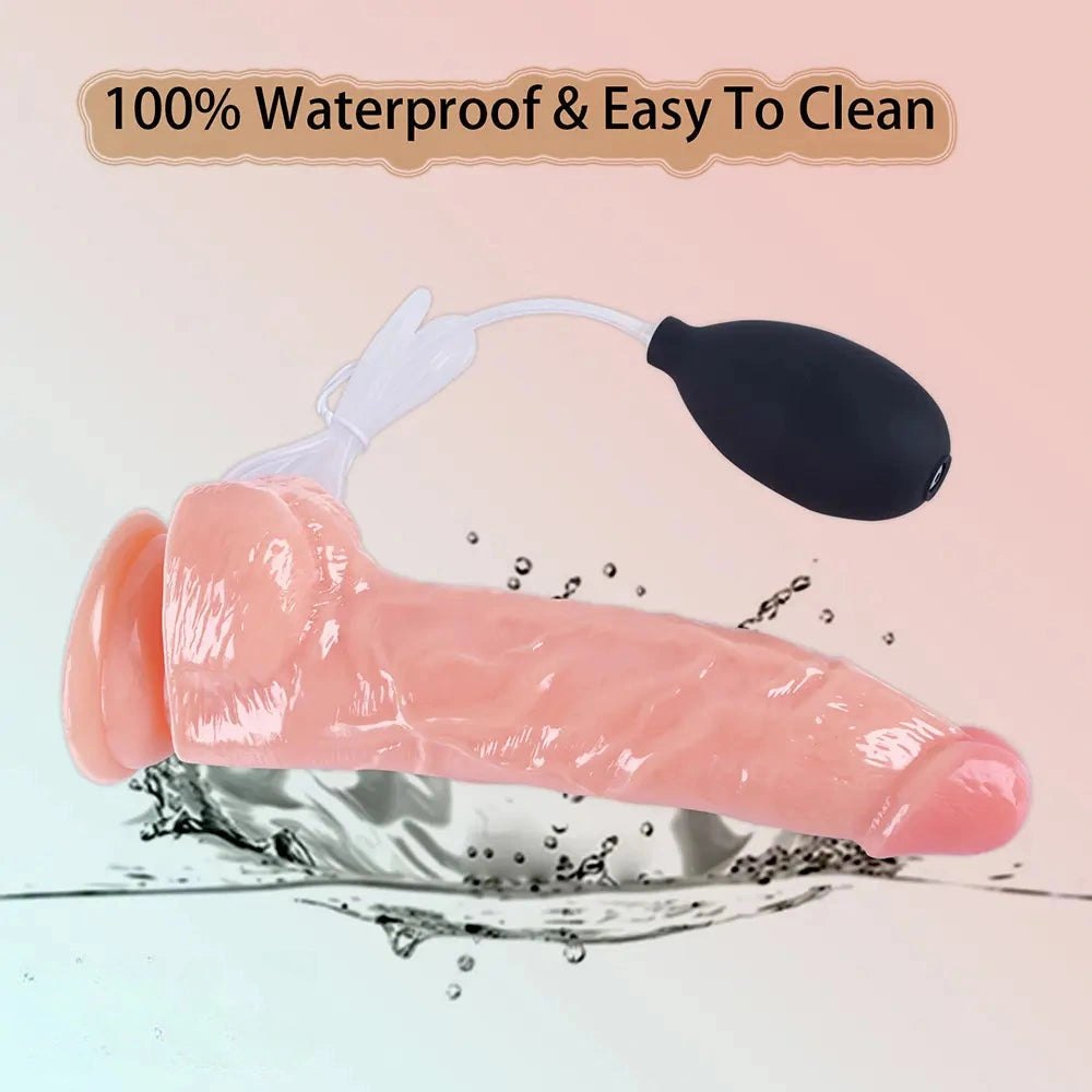 Tone squirting dildo with pump bulb, photo 5