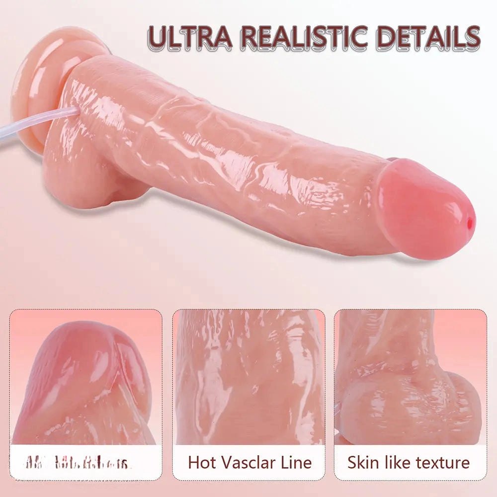 Tone squirting dildo with pump bulb, photo 6