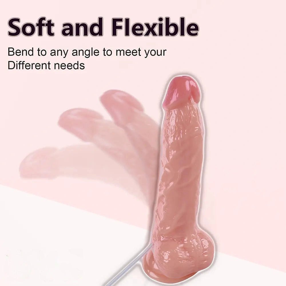 Tone squirting dildo with pump bulb, photo 9
