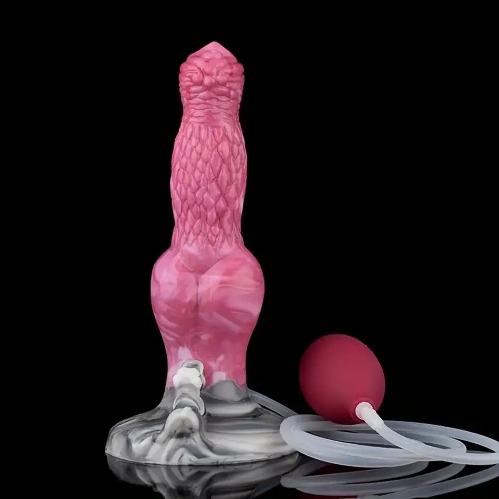 Mixed color dog knot animal silicone dildo, photo 1