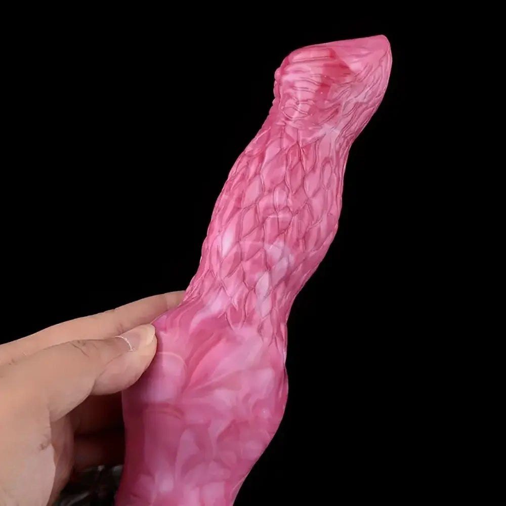 Mixed color dog knot animal silicone dildo, photo 3