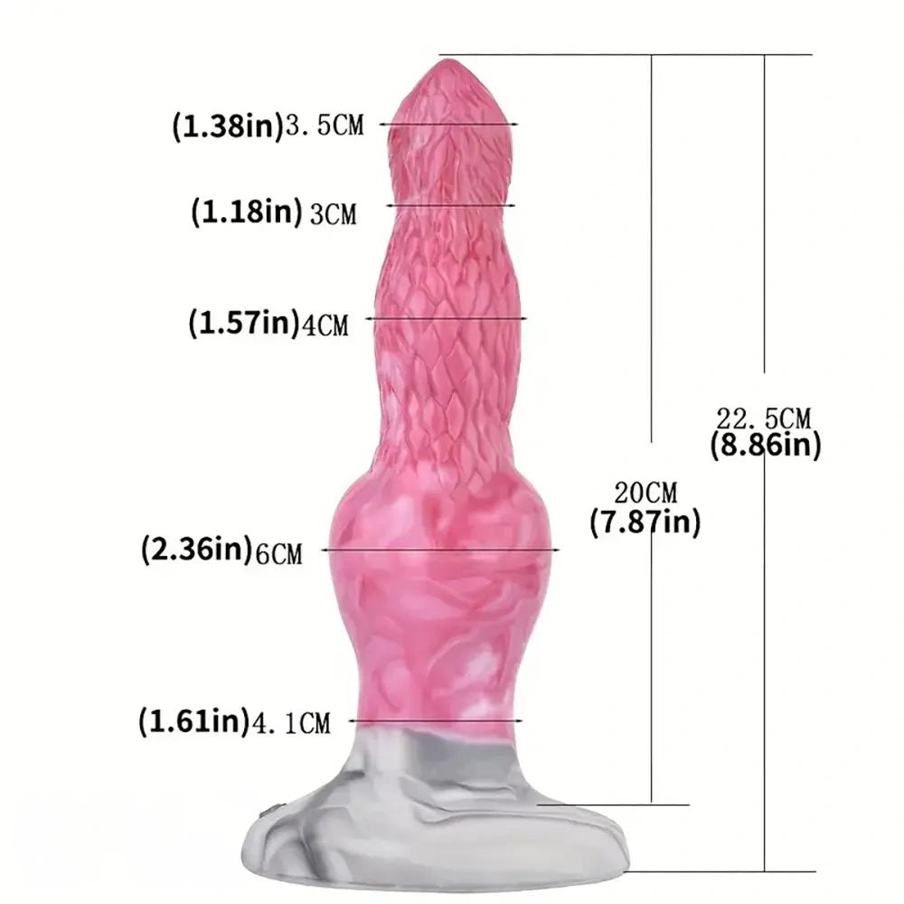 Mixed color dog knot animal silicone dildo, photo 4