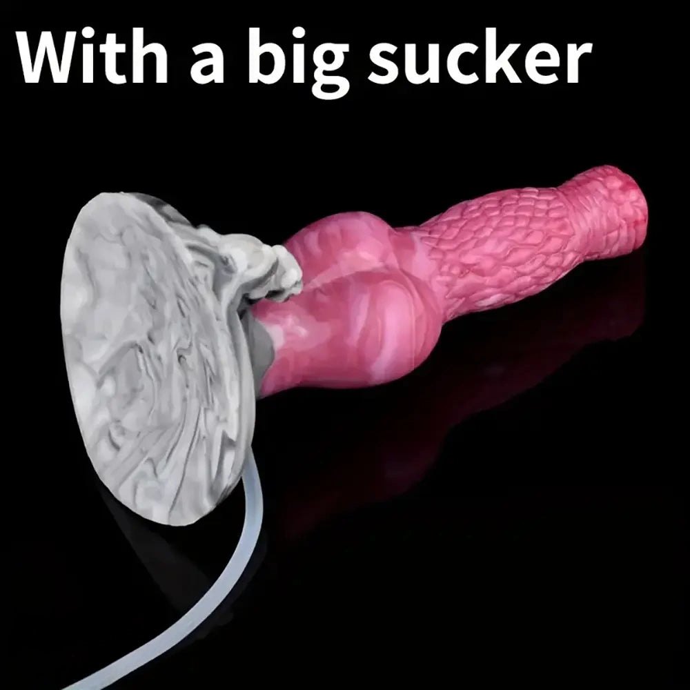 Mixed color dog knot animal silicone dildo, photo 8