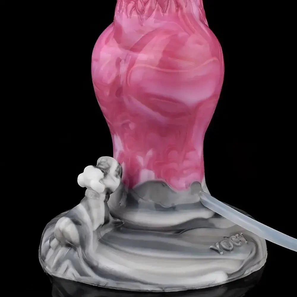 Mixed color dog knot animal silicone dildo, photo 9