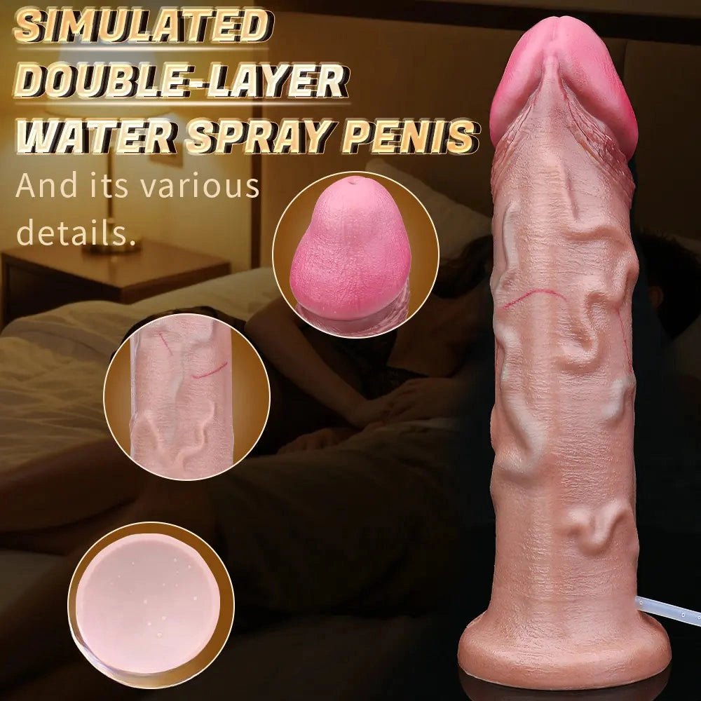 Flesh dual-density squirting dildo, photo 9