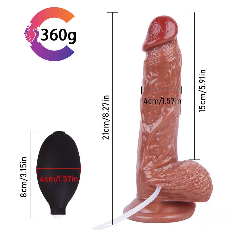 Ejaculating dildo with fill tube, photo 2