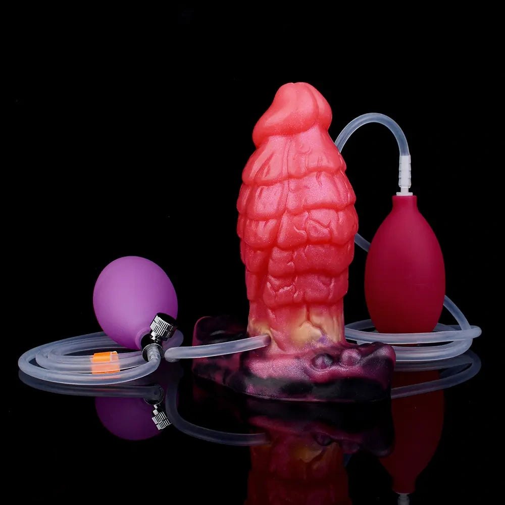 Red inflatable fantasy dildo, photo 16