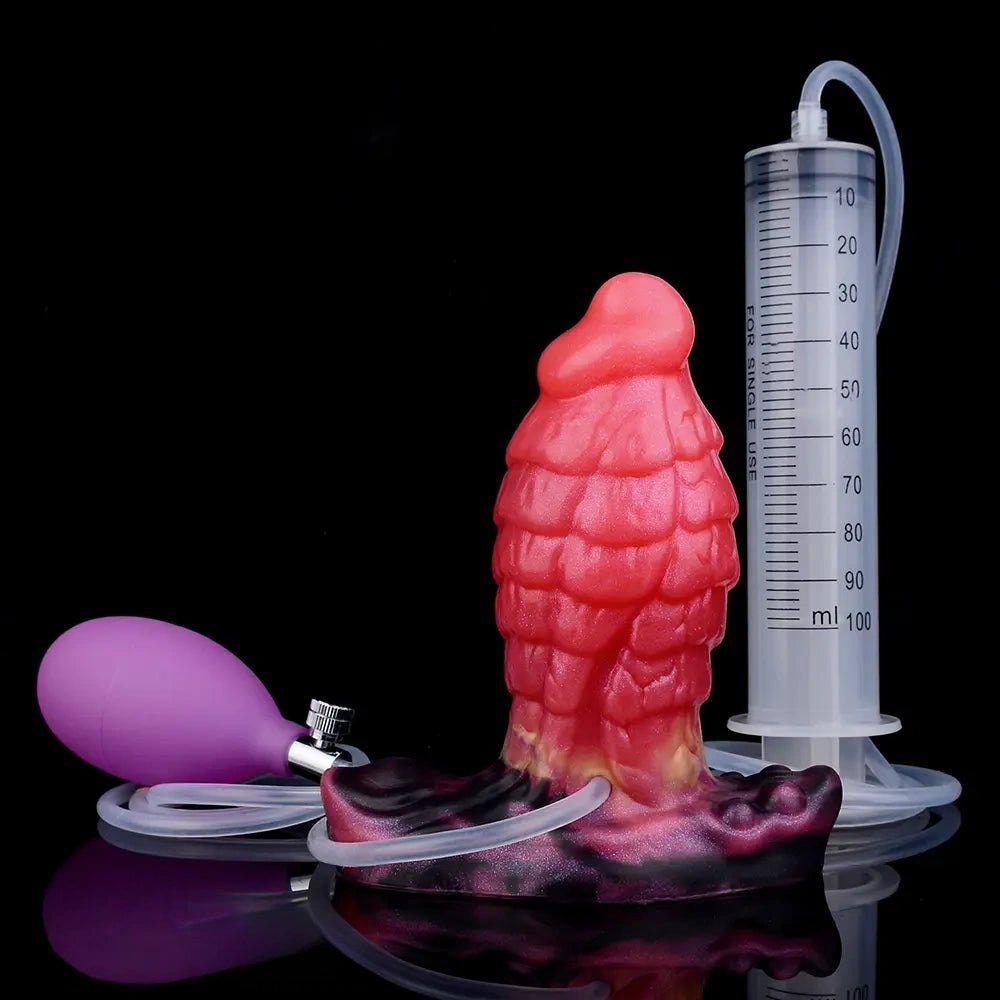 Red inflatable fantasy dildo, photo 17