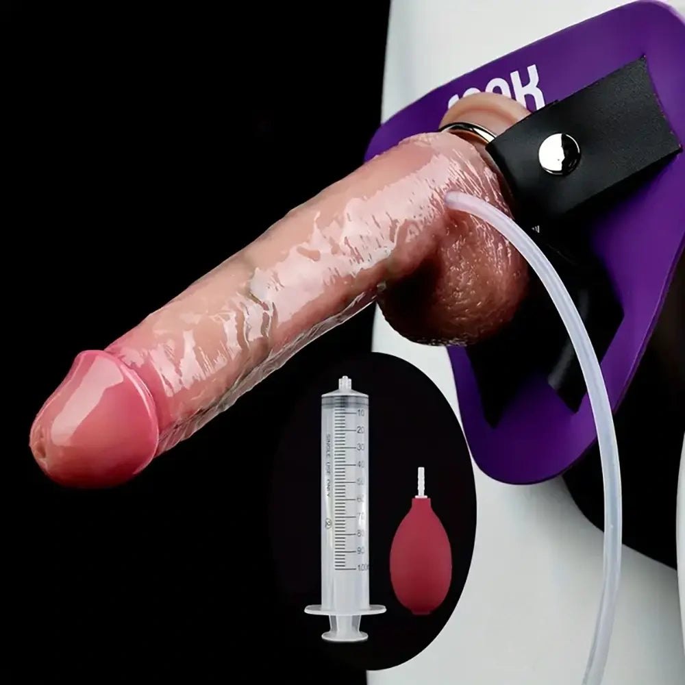 Flesh tone squirting g-spot silicone dildo, photo 6