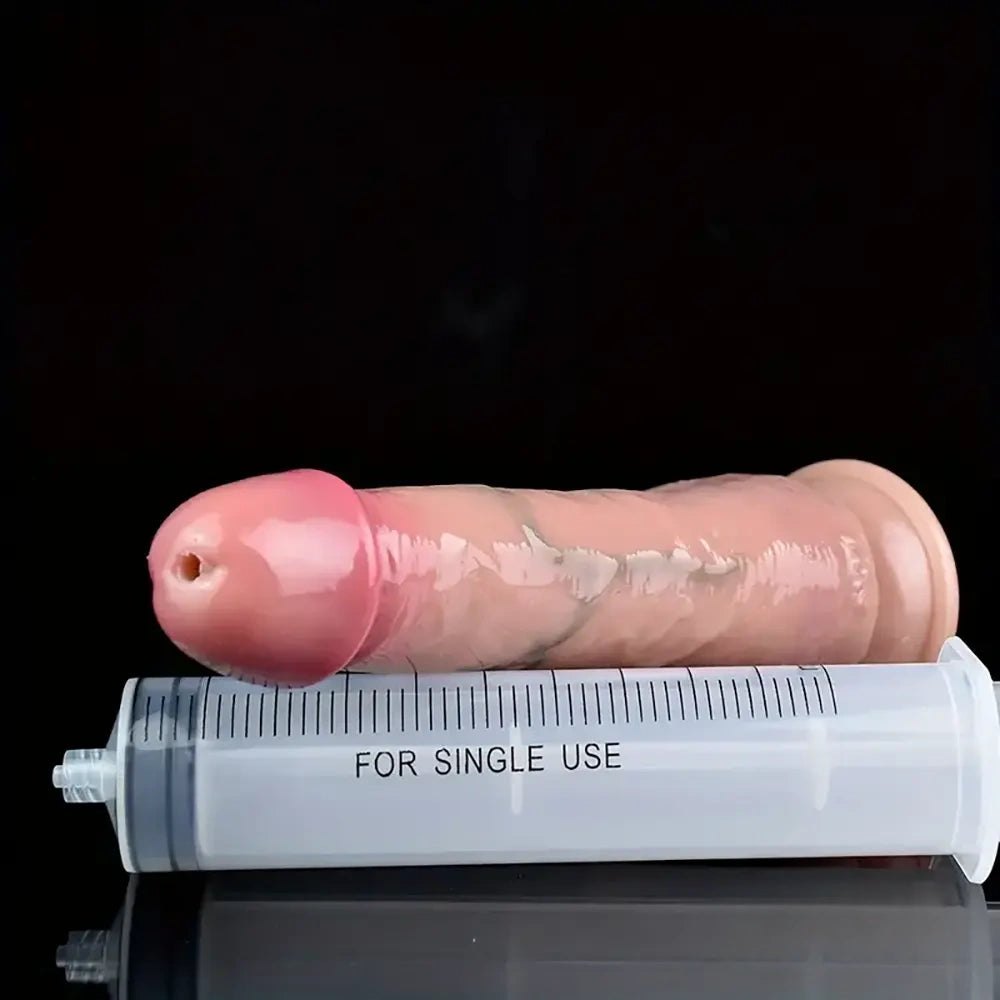 Flesh tone squirting g-spot silicone dildo, photo 7