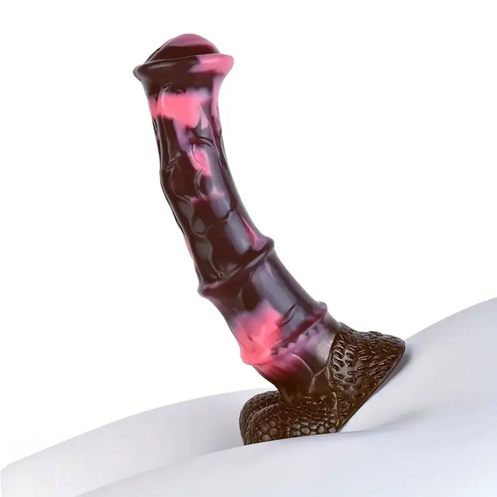 Horse-style fantasy silicone dildo with squirting bulb, photo 2
