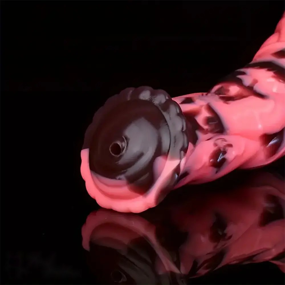 Horse-style fantasy silicone dildo with squirting bulb, photo 6