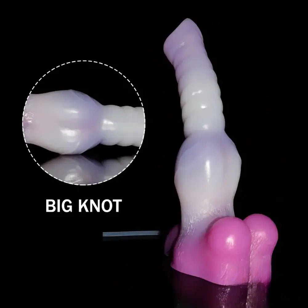 Pink and white knot fantasy dildo, photo 10
