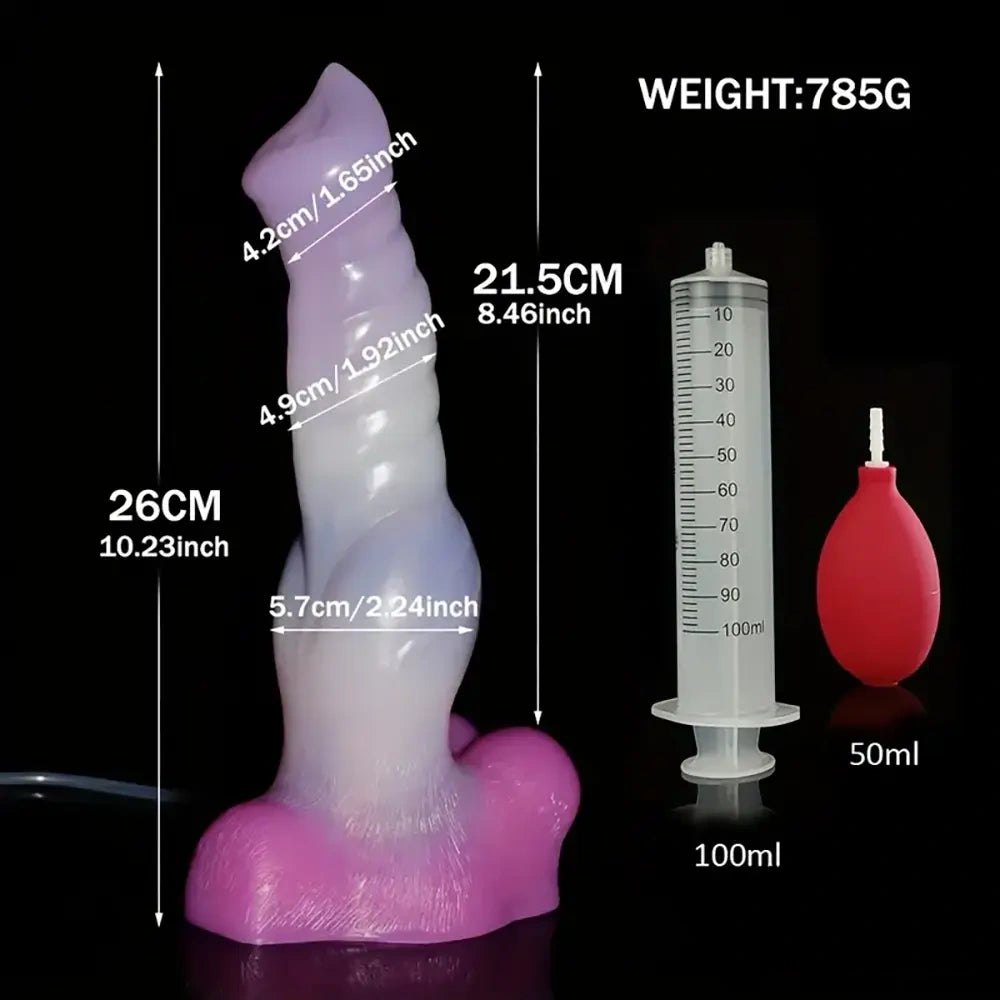 Pink and white knot fantasy dildo, photo 11