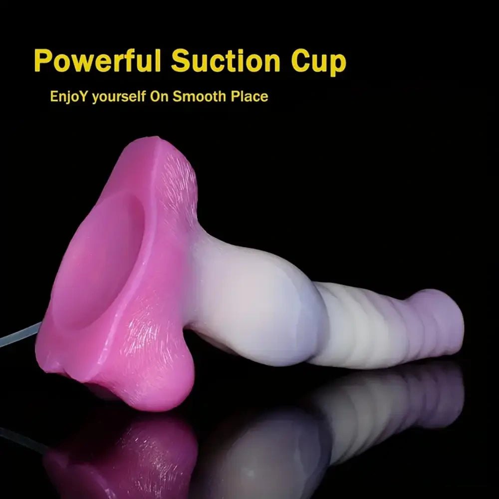 Pink and white knot fantasy dildo, photo 3