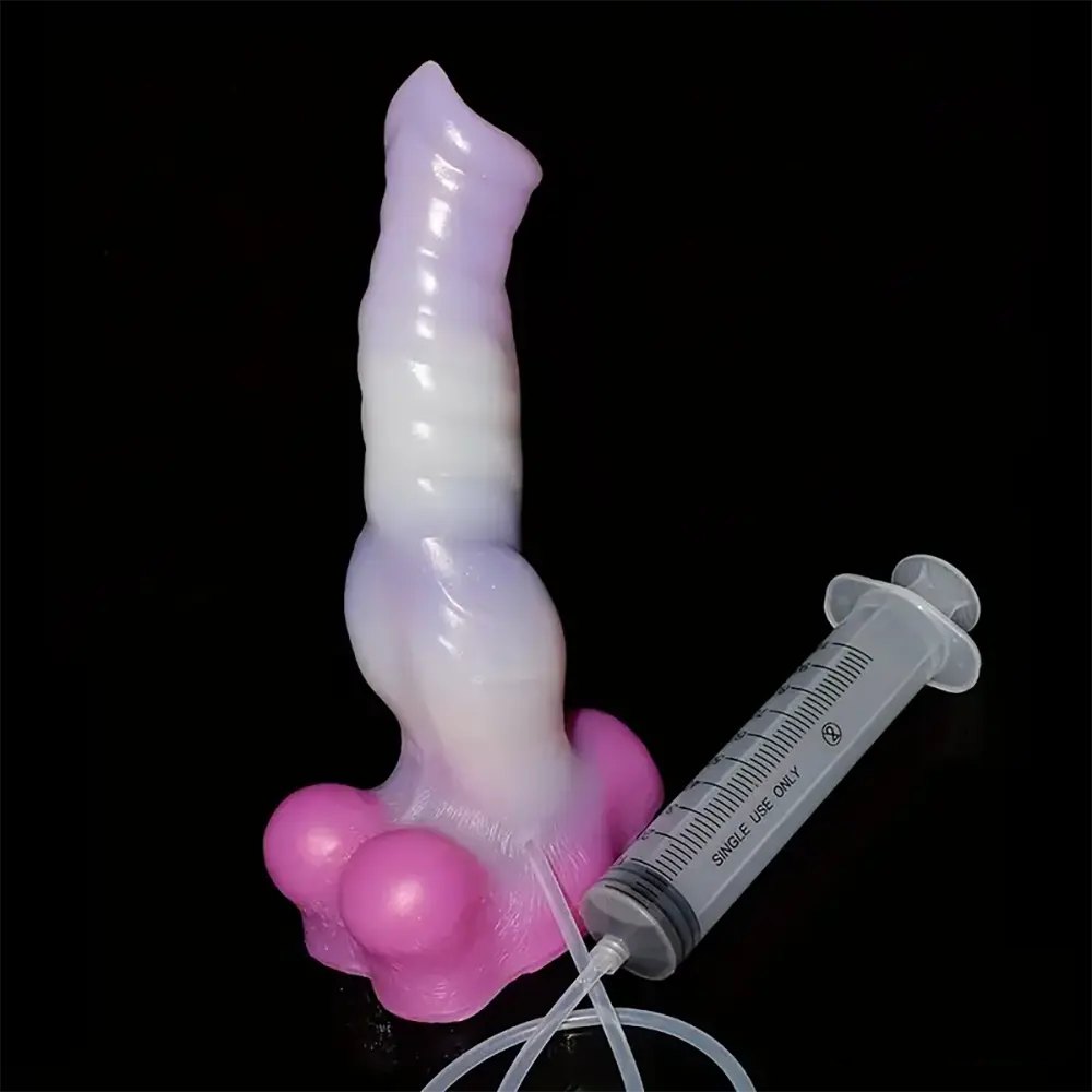 Pink and white knot fantasy dildo, photo 9