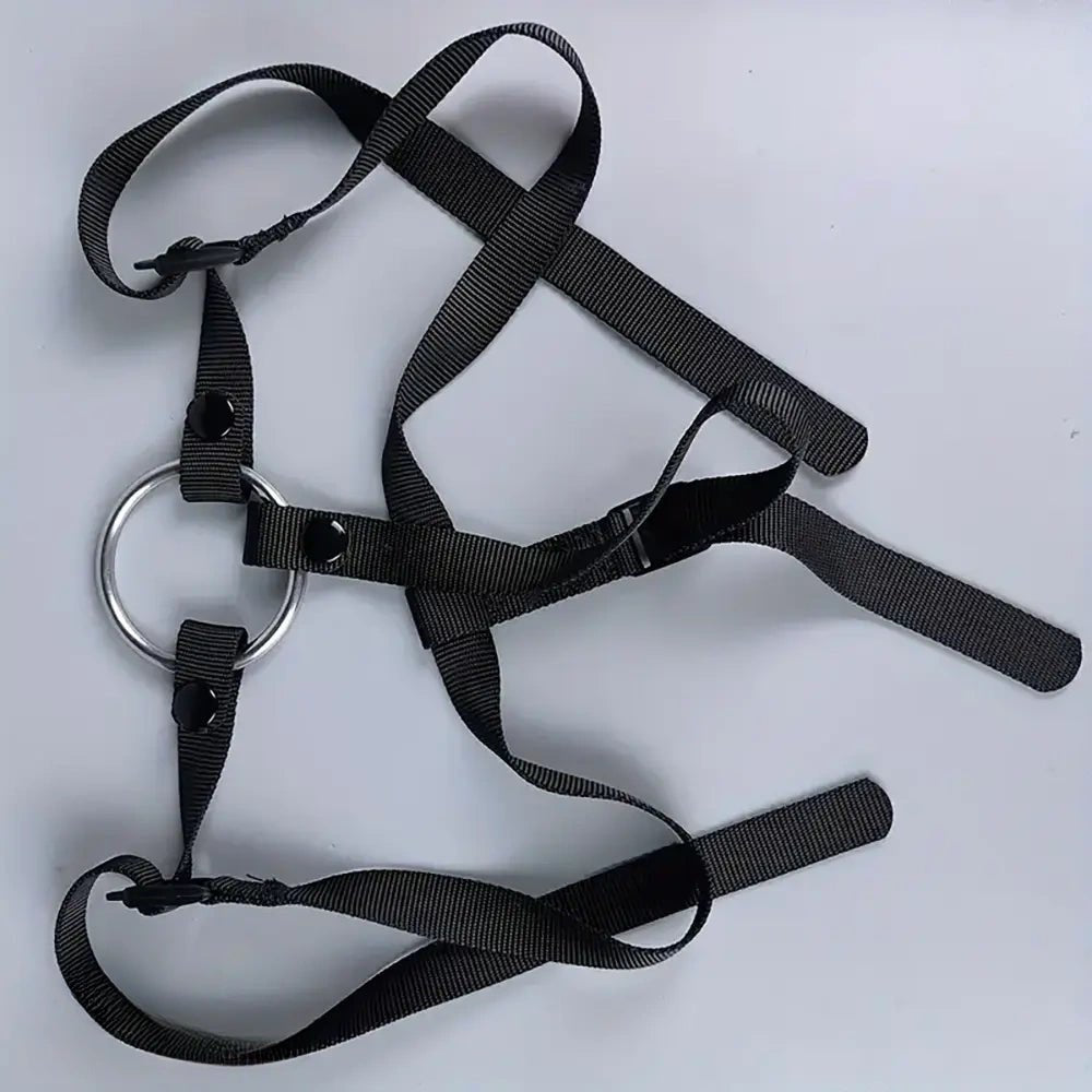 Pink and black knot strap-on dildo, photo 11