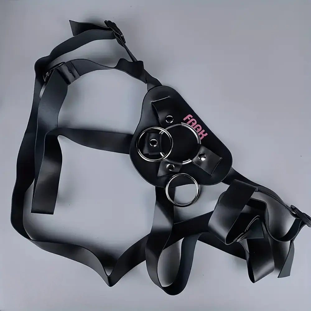 Pink and black knot strap-on dildo, photo 5