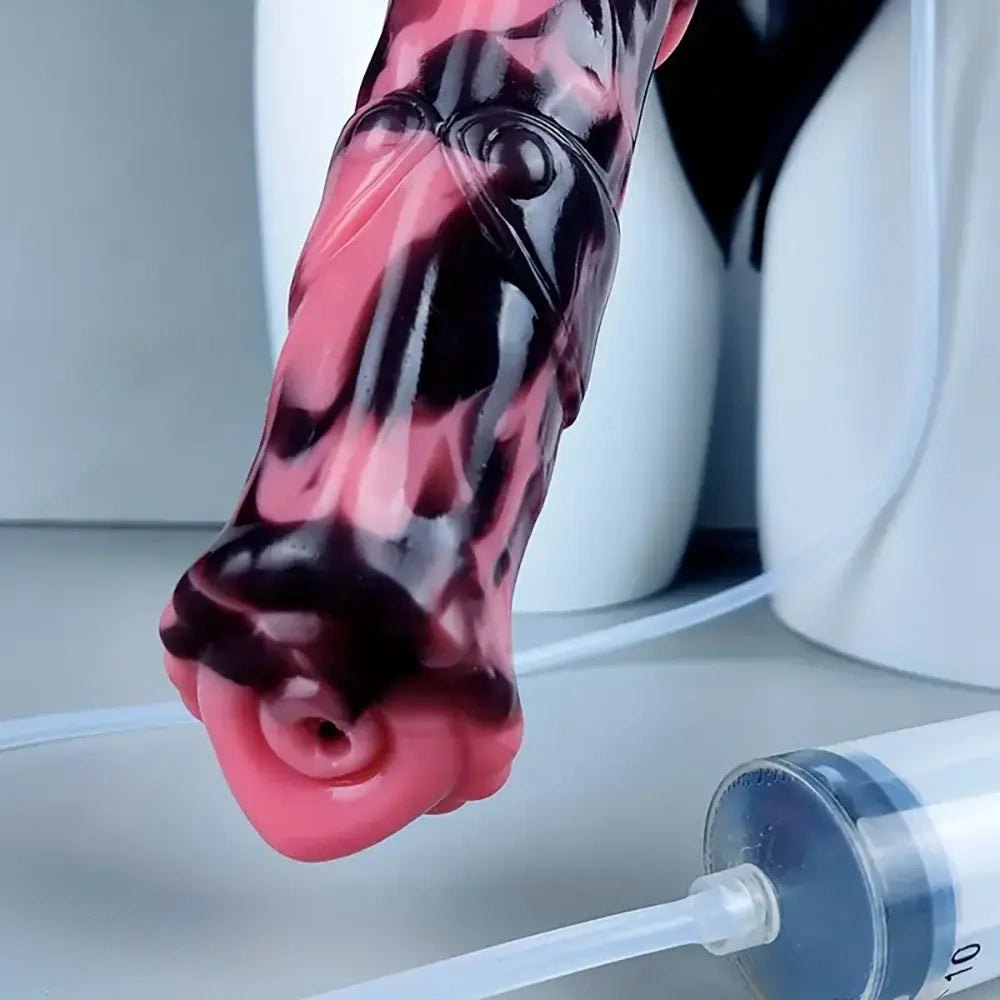 Pink and black knot strap-on dildo, photo 6