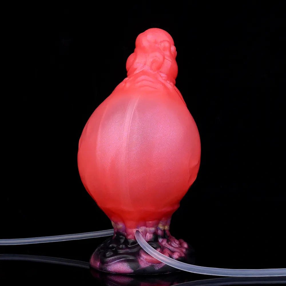 Red squirting monster silicone fantasy dildo, photo 12