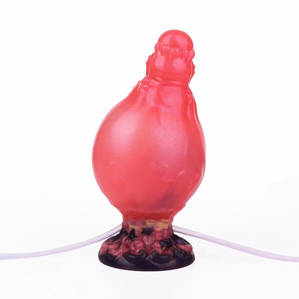 Red squirting monster silicone fantasy dildo, photo 6