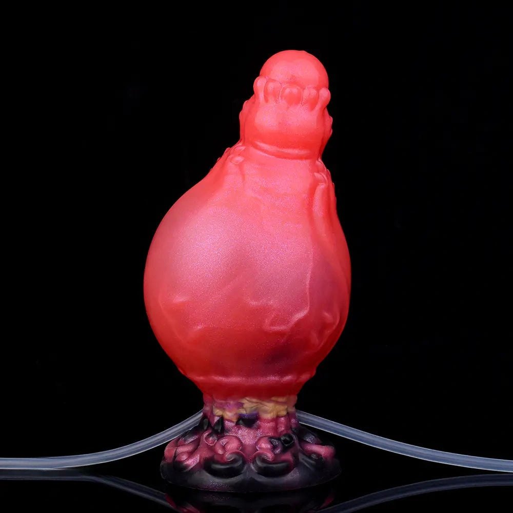 Red squirting monster silicone fantasy dildo, photo 9