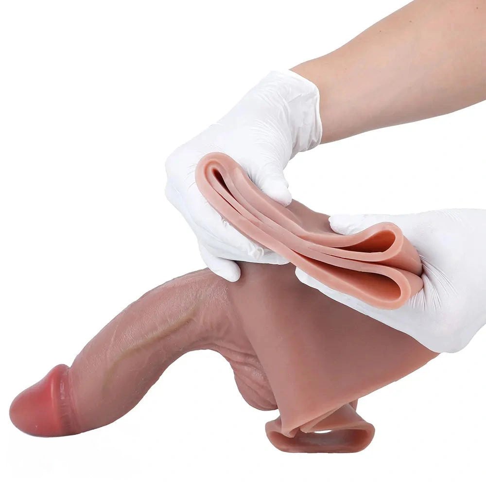 Flesh-toned squirting strap-on dildo, photo 12