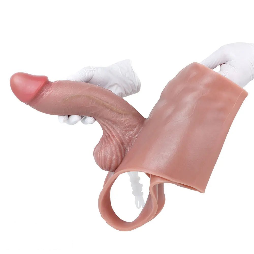Flesh-toned squirting strap-on dildo, photo 13