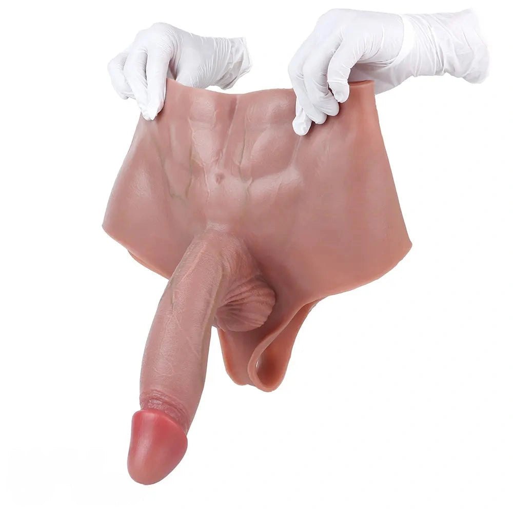 Flesh-toned squirting strap-on dildo, photo 14