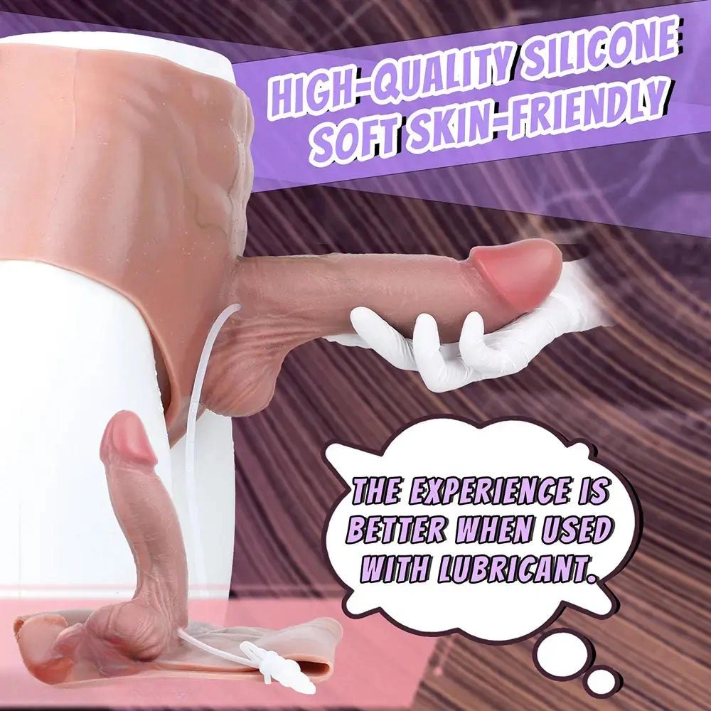 Flesh-toned squirting strap-on dildo, photo 5