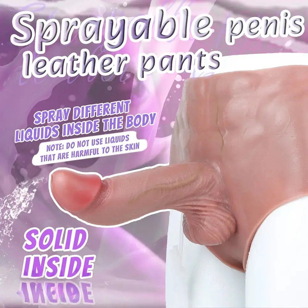 Flesh-toned squirting strap-on dildo, photo 7