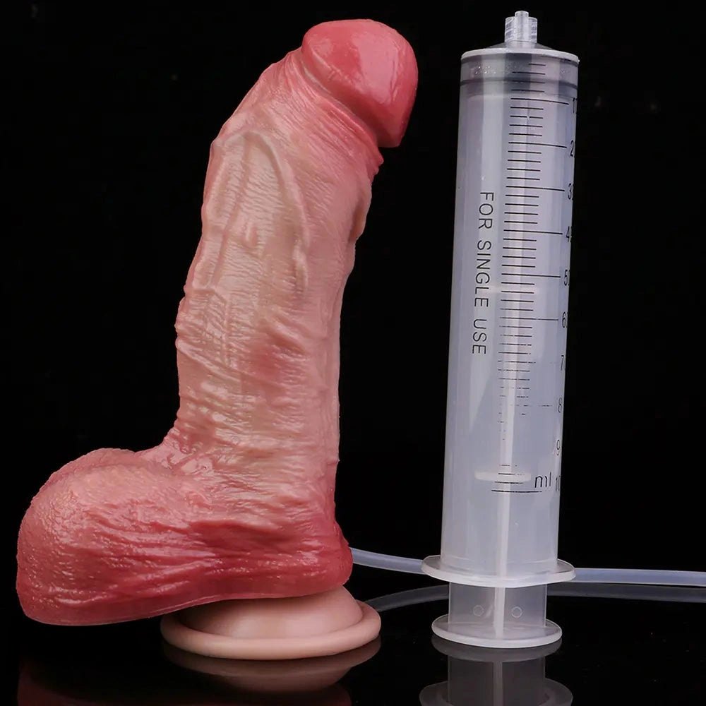 Flesh tone squirting realistic dildo, photo 13