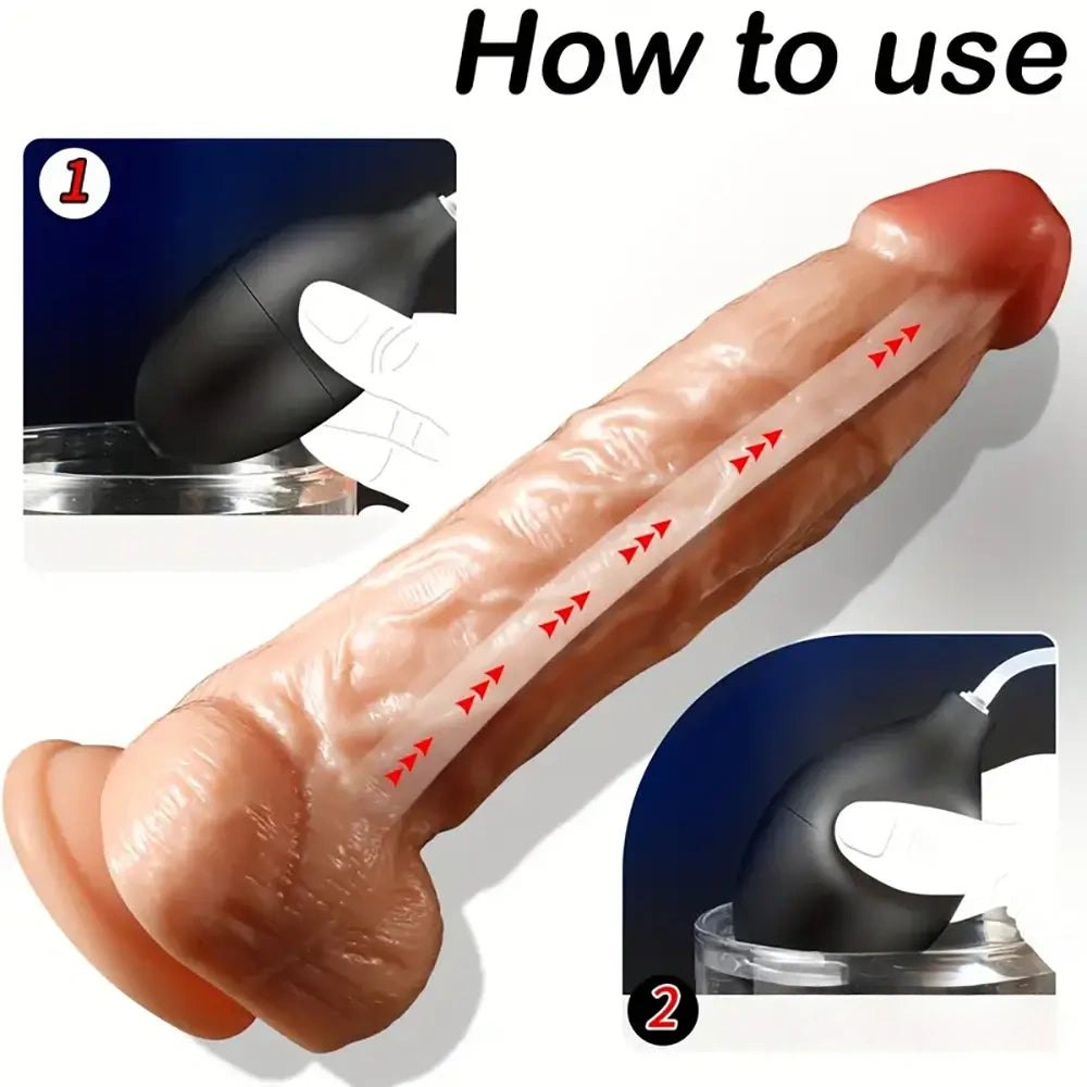 Flesh tone realistic squirting dildo, photo 2