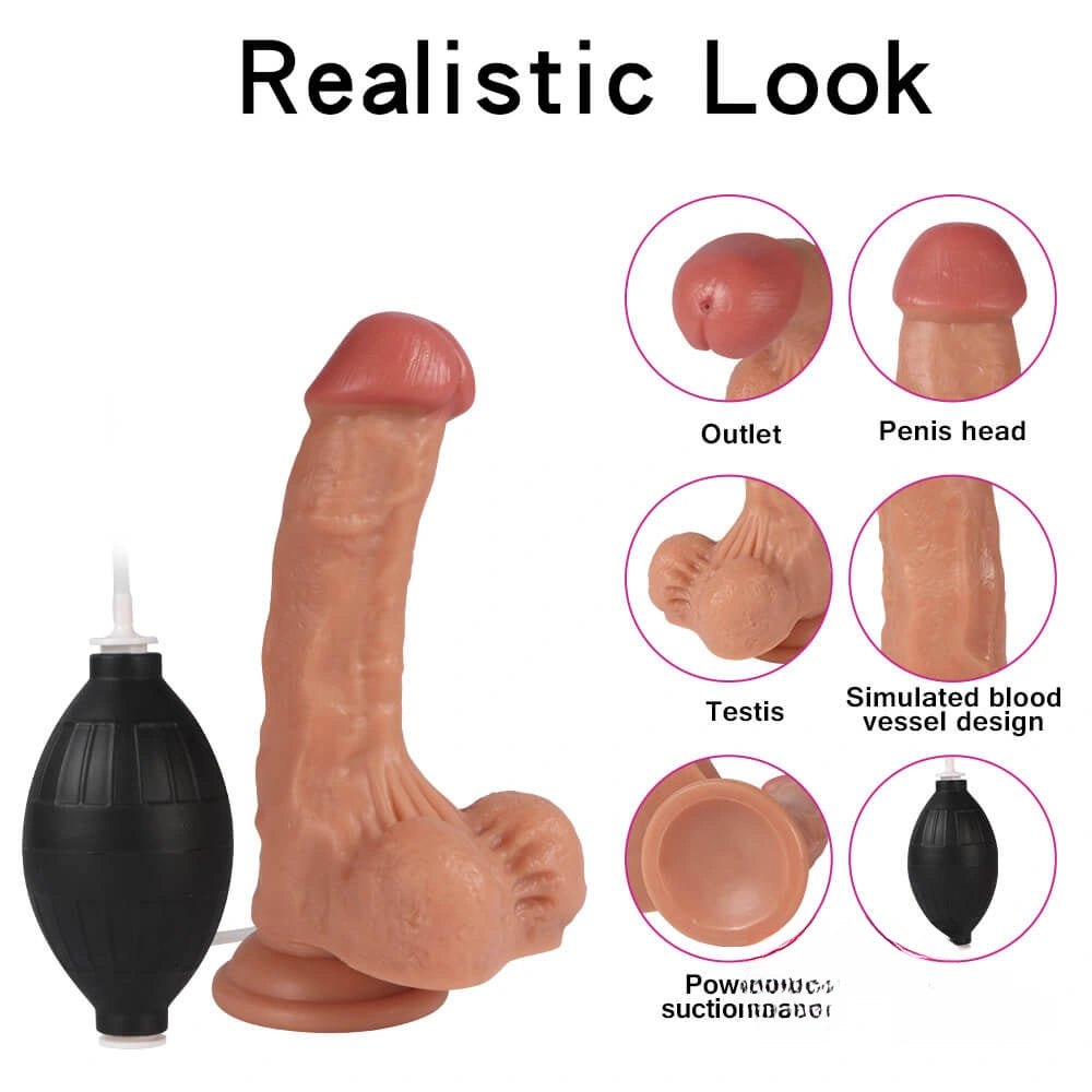 Flesh tone squirting realistic dildo, photo 5